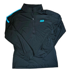 MuscleBox Black Quarter-Zip Top